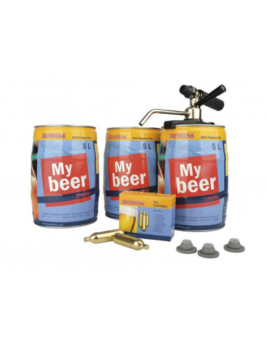 Brasser sa propre bière : Kit démarrage mini-fûts Brewferm® avec Party Star Deluxe - 058.022.4PS Brasser sa propre bière : Kit démarrage mini-fûts Brewferm® avec Party Star Deluxe - 058.022.4PS