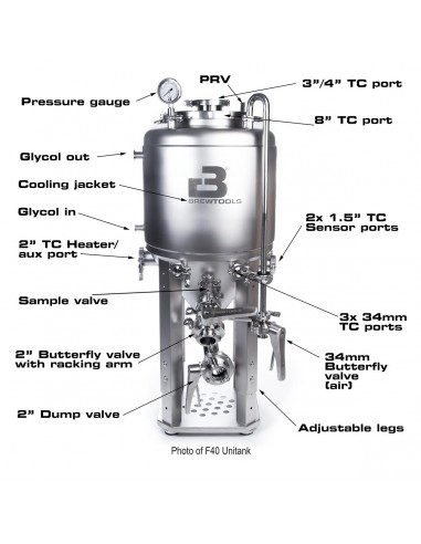 Brasser sa propre bière : Fermenteur F40 Unitank Capacité de 20 à 40 litres - 7712785 Brasser sa propre bière : Fermenteur F40 Unitank Capacité de 20 à 40 litres - 7712785