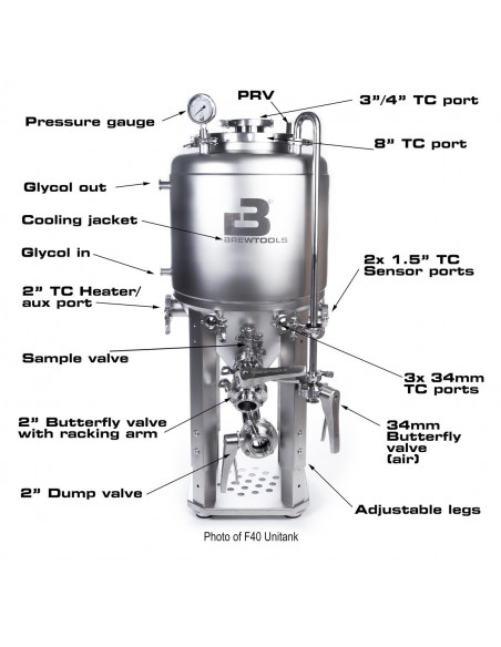Brasser sa propre bière : Fermenteur F300 Unitank Capacité de 120 à 290 litres - 7712788 Brasser sa propre bière : Fermenteur F300 Unitank Capacité de 120 à 290 litres - 7712788