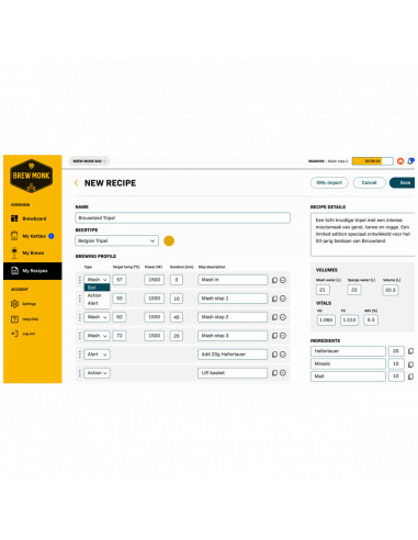 Brasser sa propre bière : Brew Monk™ B70 système de brassage WIFI - 057.700.70 Brasser sa propre bière : Brew Monk™ B70 système de brassage WIFI - 057.700.70