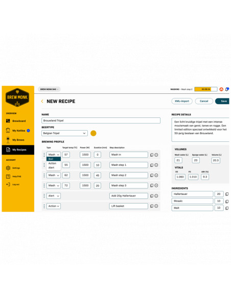 Brasser sa propre bière : Brew Monk™ B50 système de brassage WIFI - 057.700.50