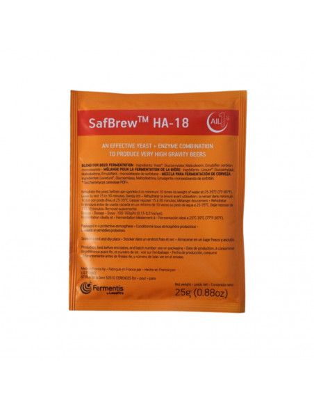 Brasser sa propre bière : SafBrew™ HA-18 (25 Gr) - SAF-HA18
