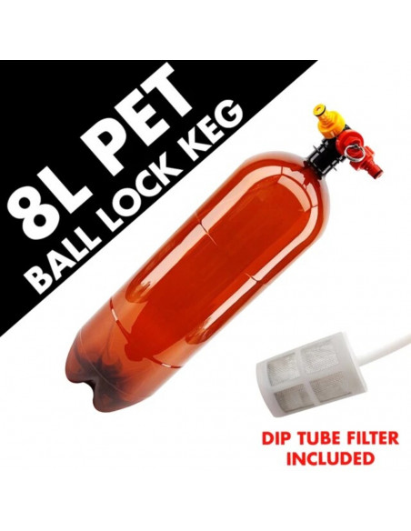 Brasser sa propre bière : Mini Fût PET 8 Litres + tête Ball-lock - KL22347+KL27144