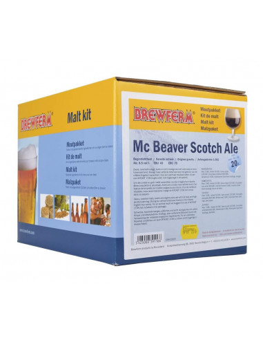 Brasser sa propre bière : Mc Beaver Scotch Ale - 20L - concassé - 056.026.8G Brasser sa propre bière : Mc Beaver Scotch Ale - 20L - concassé - 056.026.8G
