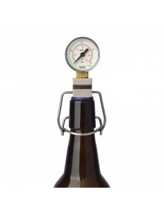 Brasser sa propre bière : Manomètre pour bouteilles à bouchon mécanique - 059.024.9
