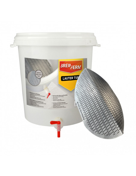 Brasser sa propre bière : Brewferm® cuve de filtration 30L inox découpé au laser - 057.048.1 Brasser sa propre bière : Brewferm® cuve de filtration 30L inox découpé au laser - 057.048.1