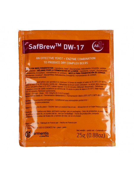 Brasser sa propre bière : SafBrew™ DW‑17 (25 Gr) - SAF-WD17
