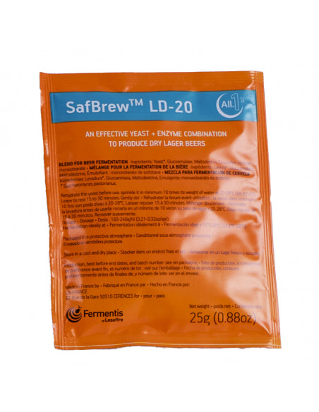 Brasser sa propre bière : SafBrew™ LD‑20 (25 Gr) - SAF-LD20