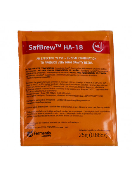 Brasser sa propre bière : SafBrew™ HA-18 (25 Gr) - SAF-HA18
