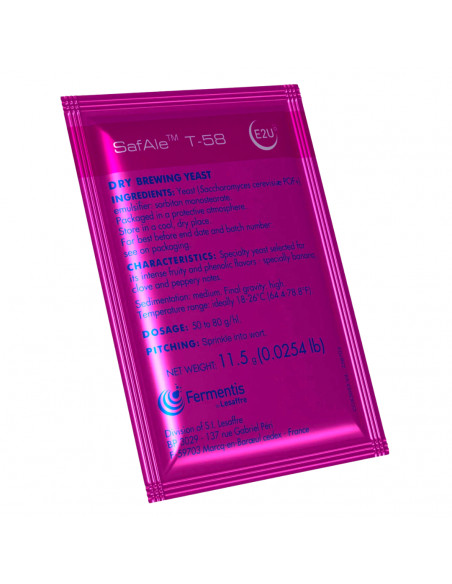 Brasser sa propre bière : SafAle™ T-58 - 11,5 gr - 050.003.3 Brasser sa propre bière : SafAle™ T-58 - 11,5 gr - 050.003.3
