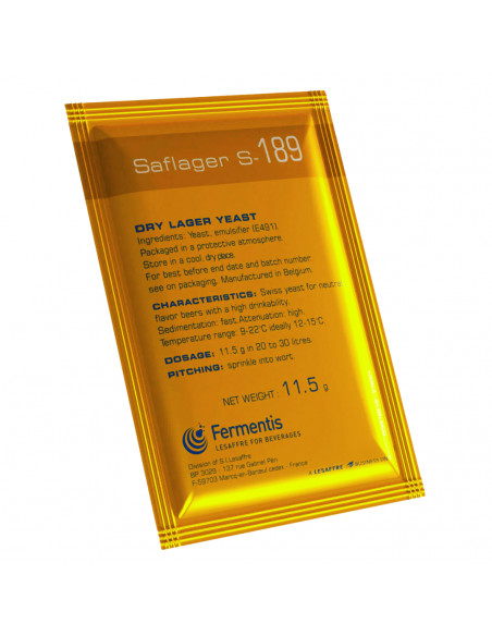 Brasser sa propre bière : SafLager™ S-189 - 11,5 gr - 050.022.3 Brasser sa propre bière : SafLager™ S-189 - 11,5 gr - 050.022.3