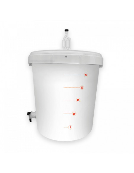 Brasser sa propre bière : Seau de fermentation 30L gradué (complet) - 017.703.1