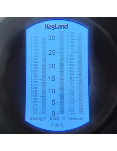 Brasser sa propre bière : Réfractomètre LED Sabre Trois échelles - Kegland - KL25072 Brasser sa propre bière : Réfractomètre LED Sabre Trois échelles - Kegland - KL25072