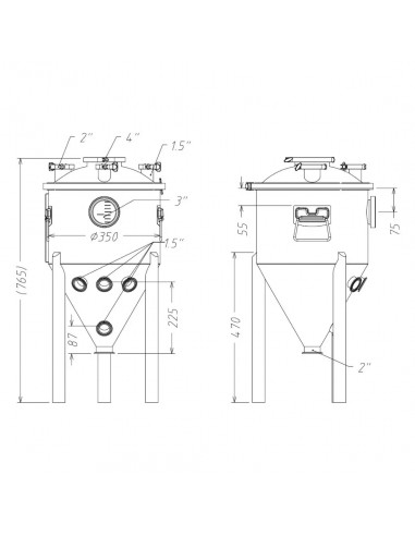 Brasser sa propre bière : Cuve de fermentation 30L en inox - Conicus Pro - 503911 Brasser sa propre bière : Cuve de fermentation 30L en inox - Conicus Pro - 503911