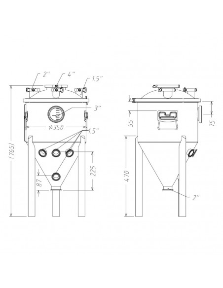 Brasser sa propre bière : Cuve de fermentation 30L en inox - Conicus Pro - 503911 Brasser sa propre bière : Cuve de fermentation 30L en inox - Conicus Pro - 503911