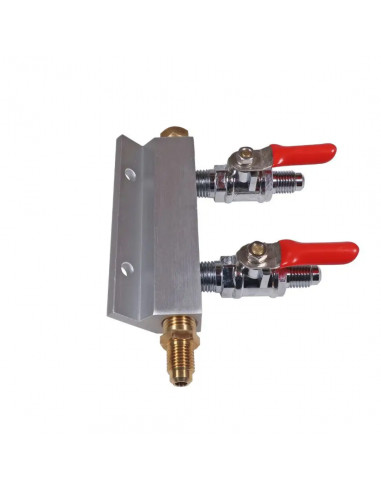 Brasser sa propre bière : Rampe de conduite de gaz 2 voies - compatible Duotight - KL02608