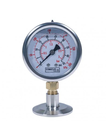 Brasser sa propre bière : Manomètre Tri-Clamp 1,5" 0-3 Bar - 503973 Brasser sa propre bière : Manomètre Tri-Clamp 1,5" 0-3 Bar - 503973