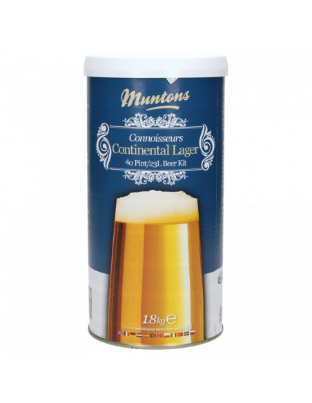 Brasser sa propre bière : Kit de bière Muntons Continental Lager 23L - 056.218.2M Brasser sa propre bière : Kit de bière Muntons Continental Lager 23L - 056.218.2M