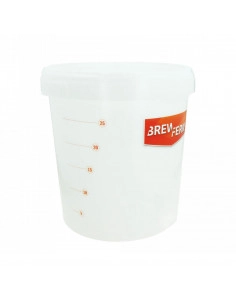 Brasser sa propre bière : Seau blanc 30L avec graduation et couvercle - 017.700.1
