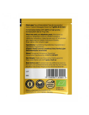 Brasser sa propre bière : K.1 Voss Yeastery levure de bière sèche bio - 7 gr - 050.220.7 Brasser sa propre bière : K.1 Voss Yeastery levure de bière sèche bio - 7 gr - 050.220.7