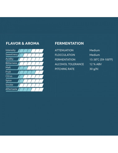 Brasser sa propre bière : K.14 Eitrheim Kveik Yeastery levure de bière sèche bio - 300 gr - 050.222.300