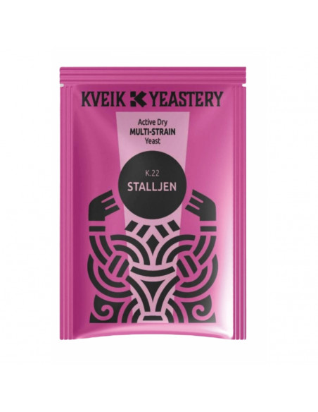 Brasser sa propre bière : K.22 Stalljen Kveik Yeastery levure de bière sèche bio - 7 gr - 050.223.7