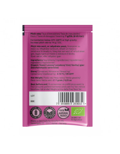 Brasser sa propre bière : K.22 Stalljen Kveik Yeastery levure de bière sèche bio - 7 gr - 050.223.7