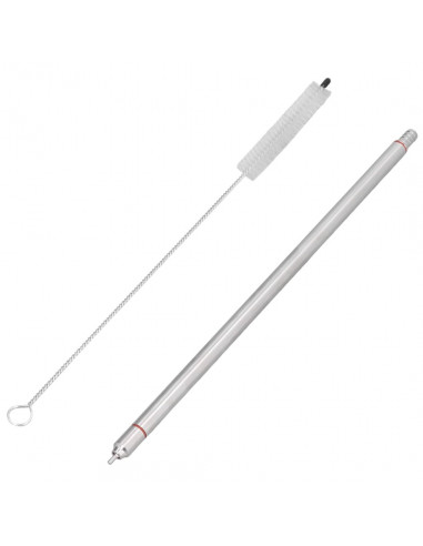 Brasser sa propre bière : Tube de remplissage en inox + brosse - DX1403-1 Brasser sa propre bière : Tube de remplissage en inox + brosse - DX1403-1