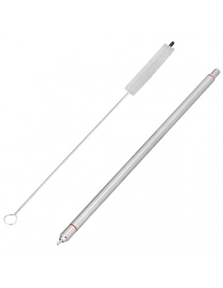 Brasser sa propre bière : Tube de remplissage en inox + brosse - DX1403-1 Brasser sa propre bière : Tube de remplissage en inox + brosse - DX1403-1