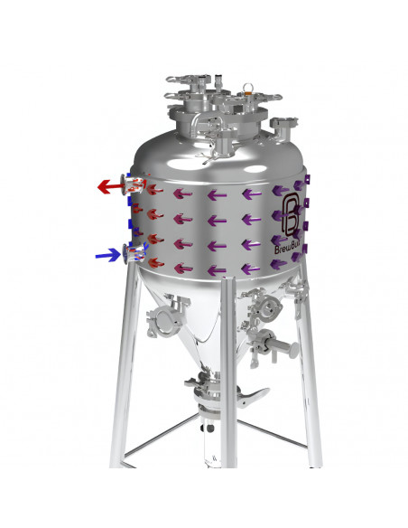Brasser sa propre bière : Fermenteur conique uni à double enveloppe BrewBuilt® X3 - 52 L - KL37228 Brasser sa propre bière : Fermenteur conique uni à double enveloppe BrewBuilt® X3 - 52 L - KL37228