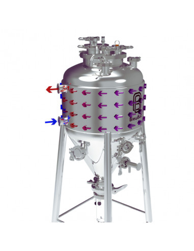 Brasser sa propre bière : Fermenteur conique uni à double enveloppe BrewBuilt® X3 - 143 L - KL37242