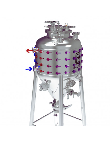 Brasser sa propre bière : Fermenteur conique uni à double enveloppe BrewBuilt® X3 - 143 L - KL37242