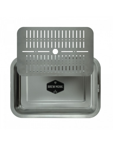 Brasser sa propre bière : Plateau en inox avec égouttoir - Brew Monk - 017.074.6