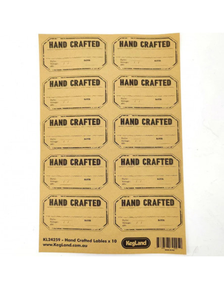 Brasser sa propre bière : Étiquettes pour bière artisanales vintage - Feuille A4 2x5 - KL24259