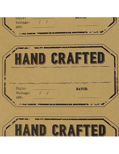 Brasser sa propre bière : Étiquettes pour bière artisanales vintage - Feuille A4 2x5 - KL24259