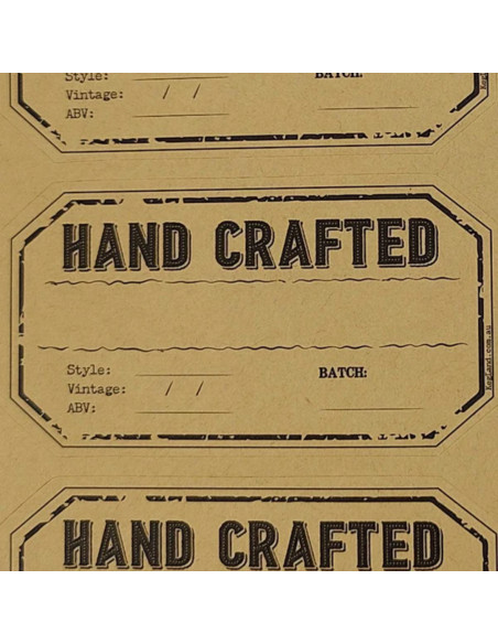 Brasser sa propre bière : Étiquettes pour bière artisanales vintage - Feuille A4 2x5 - KL24259