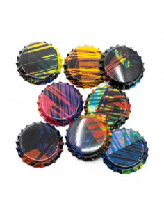 Brasser sa propre bière : Capsules couronne 26 mm Color Joy - 100 pcs - 110318