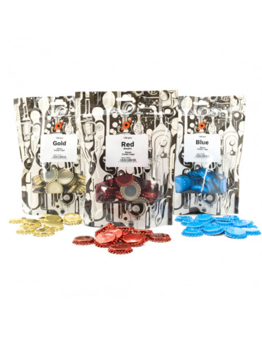 Brasser sa propre bière : Capsules couronne 26 mm Color Joy - 100 pcs - 110318 Brasser sa propre bière : Capsules couronne 26 mm Color Joy - 100 pcs - 110318