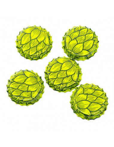 Brasser sa propre bière : Capsules couronnes 26 mm Houblon - 100 pcs - 110316