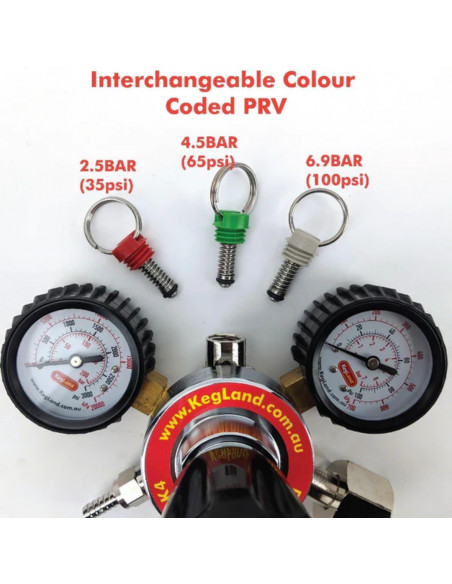 Brasser sa propre bière : Soupape de décharge de pression de type Cornelius (PRV) (VERT 65 psi / 4,5 bar) - KL09164