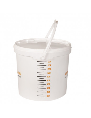 Brasser sa propre bière : Seau 12L avec graduation et couvercle - non percé - Autobrasseur - 12LNPB