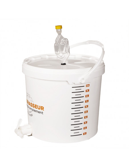 Brasser sa propre bière : Seau de fermentation 12L gradué (complet) - Autobrasseur - 12LGAUTO Brasser sa propre bière : Seau de fermentation 12L gradué (complet) - Autobrasseur - 12LGAUTO