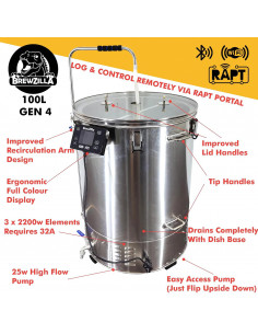 Brasser sa propre bière : BrewZilla Gen 4 - 100L - KL36917