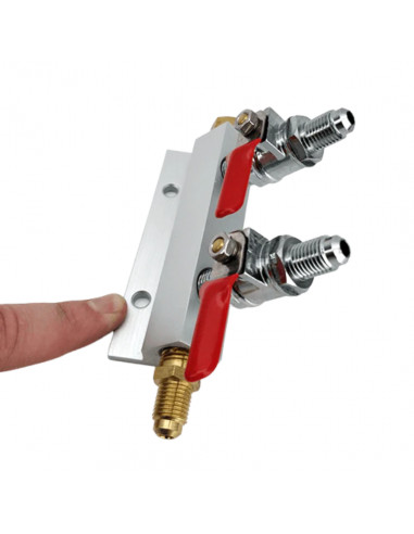 Brasser sa propre bière : Rampe de conduite de gaz 2 voies - compatible Duotight - KL02608