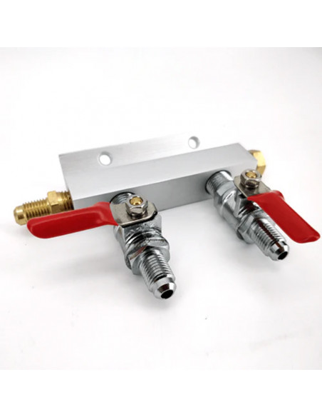 Brasser sa propre bière : Rampe de conduite de gaz 2 voies - compatible Duotight - KL02608