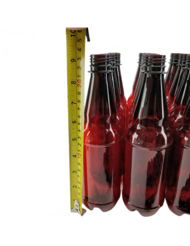 Brasser sa propre bière : 24 bouteilles PET de 500 ml, couleur brun ambré, avec bouchon à vis - KL19866