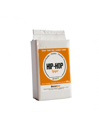 Brasser sa propre bière : Levure de bière HIP-HOP LAGER 500gr - Brewline - HIPHOP500 Brasser sa propre bière : Levure de bière HIP-HOP LAGER 500gr - Brewline - HIPHOP500