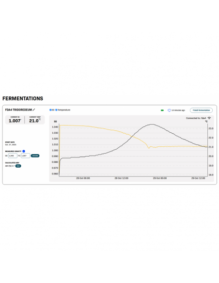 Brasser sa propre bière : Hydromètre numérique Wi-Fi - Brew Monk™ - 013.275.3
