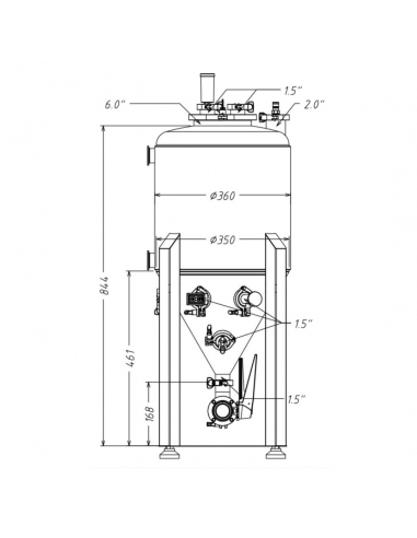 Brasser sa propre bière : Cuve de fermentation U40 Unitank - Brew Monk™ - 017.075.40