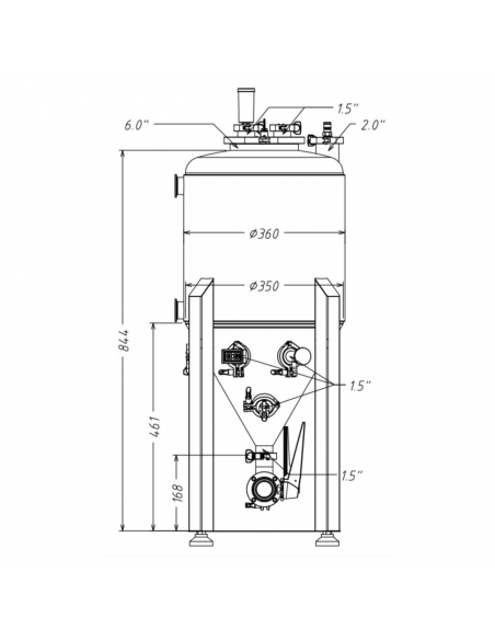 Brasser sa propre bière : Cuve de fermentation U40 Unitank - Brew Monk™ - 017.075.40